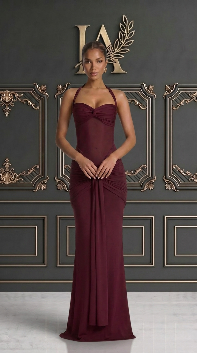 VALERIA | VESTIDO ELEGANTE CON TRANSPARENCIAS
