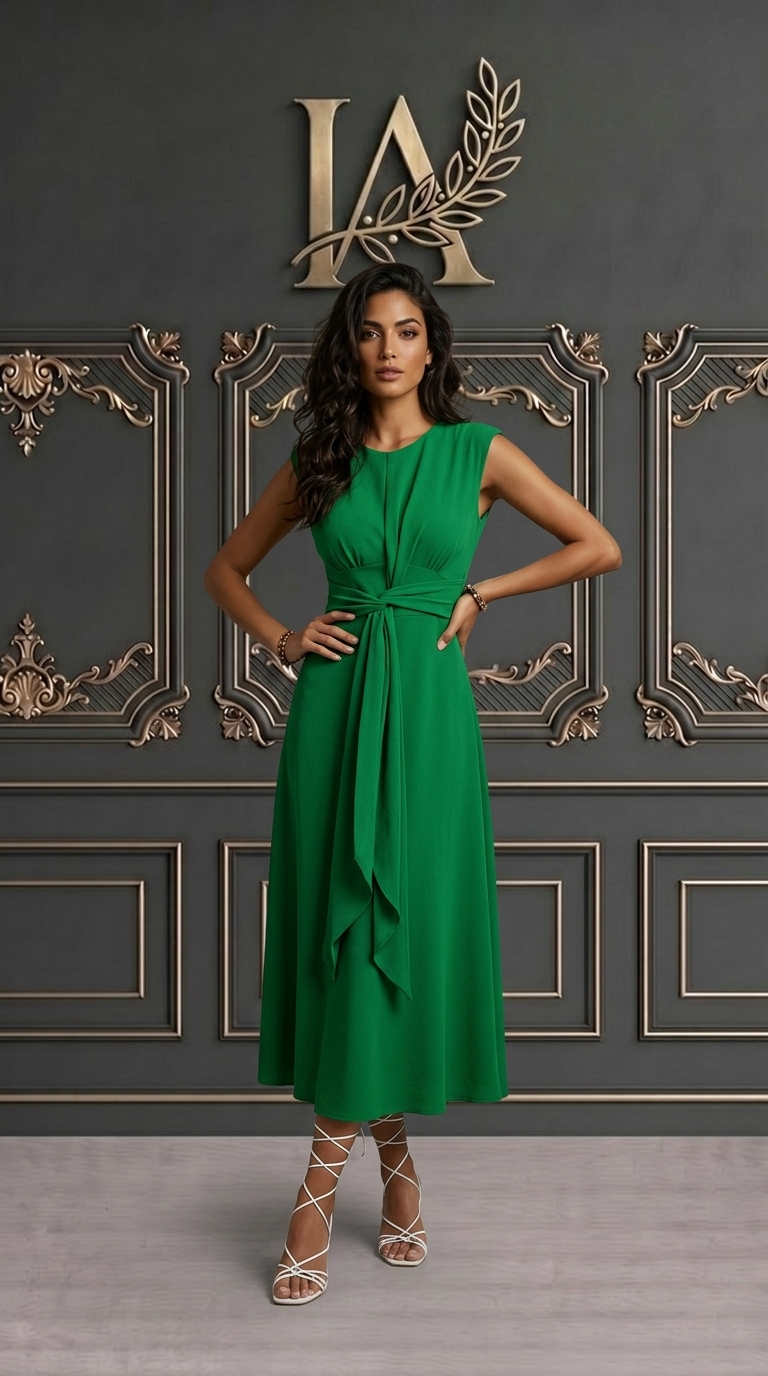 EVA | VESTIDO ELEGANTE CON CINTURÓN AJUSTABLE
