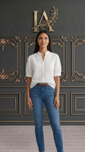 ATENAS |  BLUSA FLORAL CON CUELLO EN V