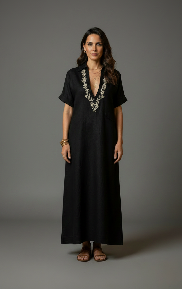 ZHAMIRA | VESTIDO BOHEMIO CON ESCOTE EN V