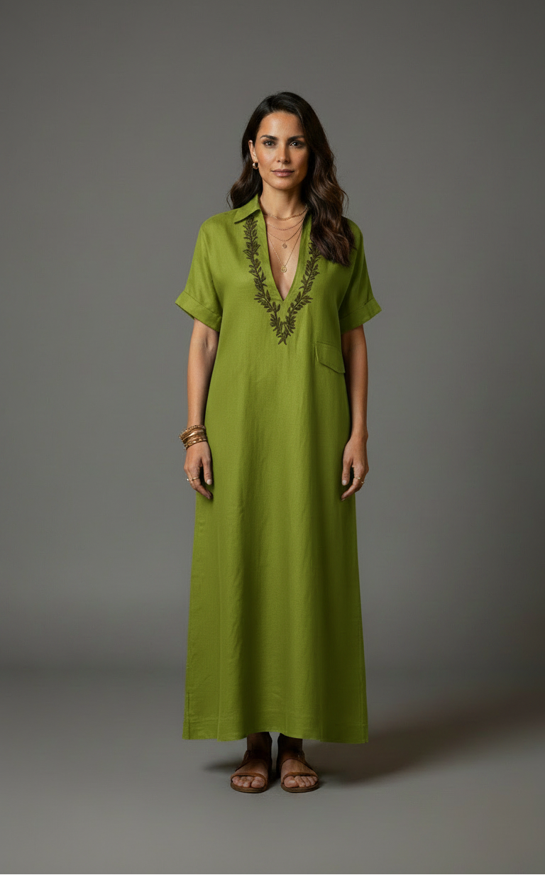 ZHAMIRA | VESTIDO BOHEMIO CON ESCOTE EN V