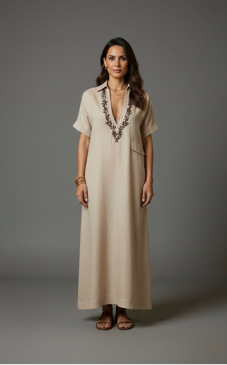 ZHAMIRA | VESTIDO BOHEMIO CON ESCOTE EN V