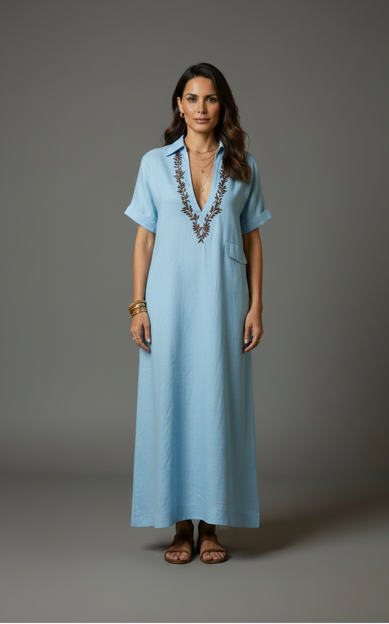 ZHAMIRA | VESTIDO BOHEMIO CON ESCOTE EN V