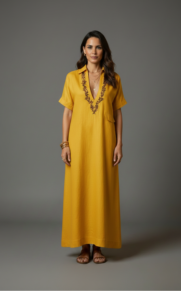 ZHAMIRA | VESTIDO BOHEMIO CON ESCOTE EN V