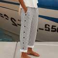 CAITLIN |PANTALÓN A RAYAS CON BOTONES ELEGANTES