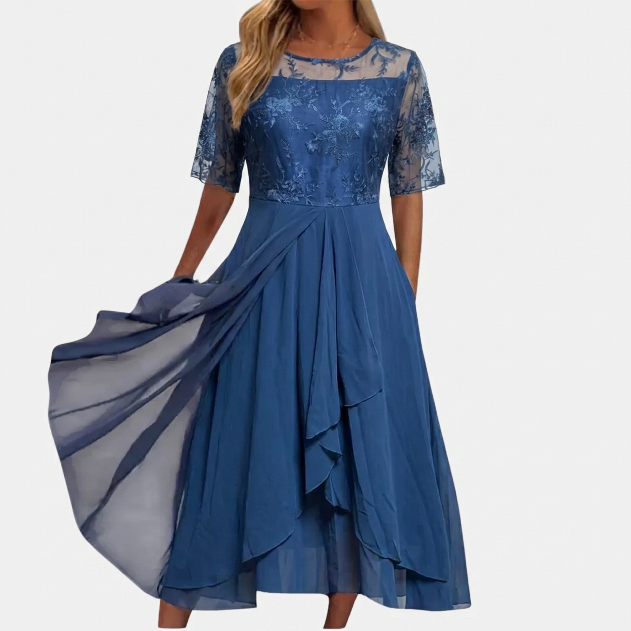 RHONDA | VESTIDO ELEGANTE CON ENCAJE