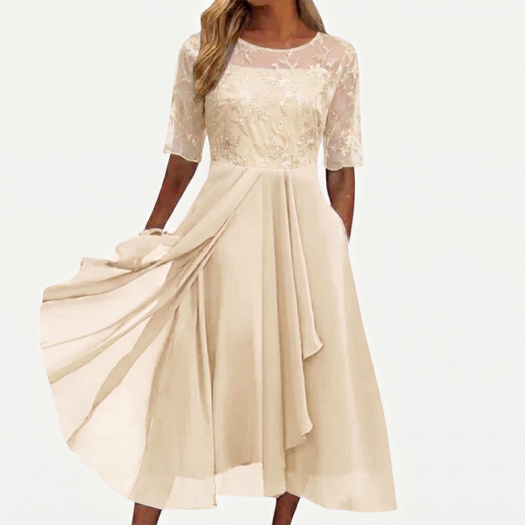 RHONDA | VESTIDO ELEGANTE CON ENCAJE