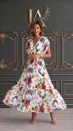 FLORELLE | ELEGANTE VESTIDO FLORAL
