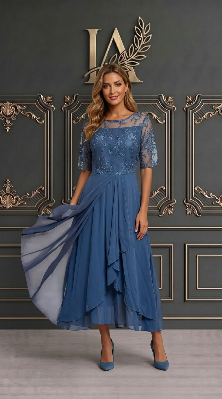 RHONDA | VESTIDO ELEGANTE CON ENCAJE