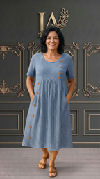 BRIENNE | VESTIDO MIDI DE RAYAS