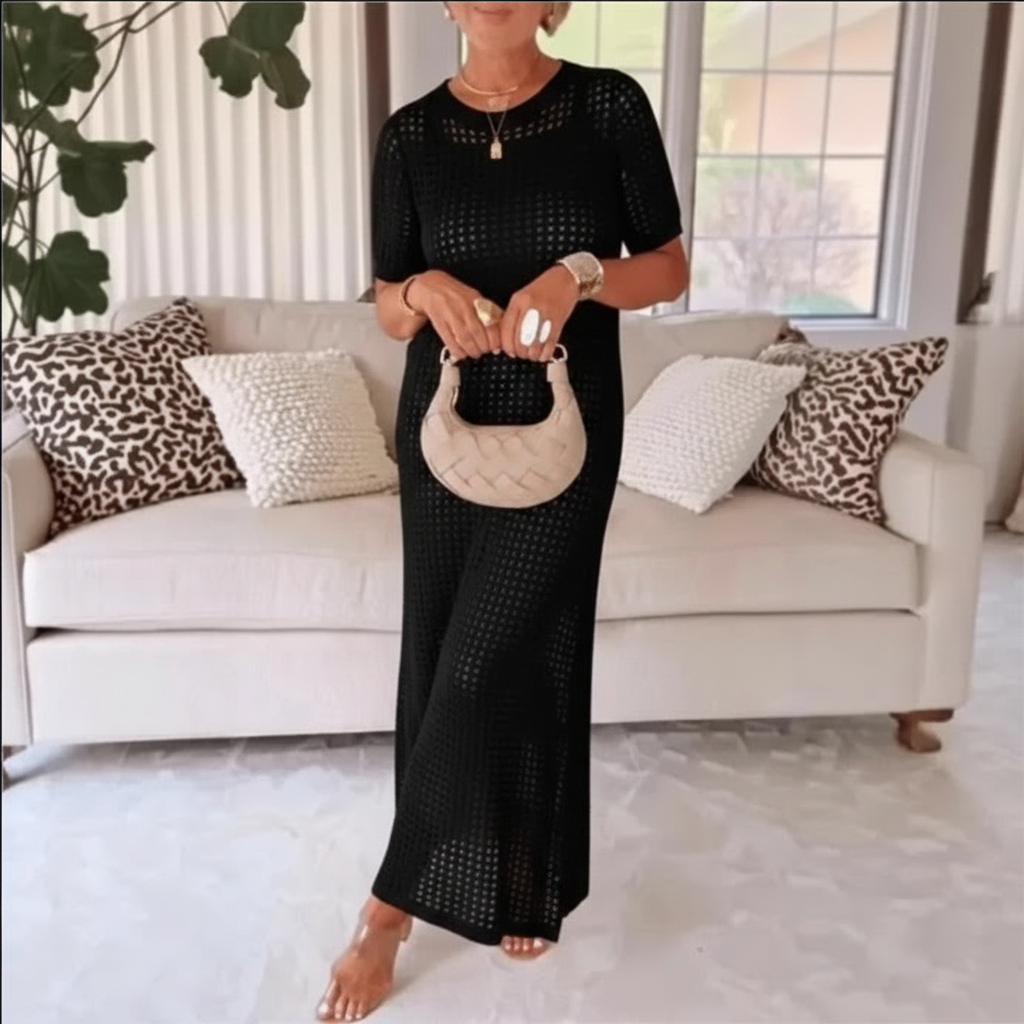 RIVIERA | CONJUNTO DE VESTIDO CON ENCAJE DE GANCHILLO