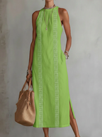 JIMENA | VESTIDO MIDI CON CUELLO CLÁSICO