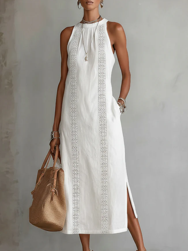 JIMENA | VESTIDO MIDI CON CUELLO CLÁSICO