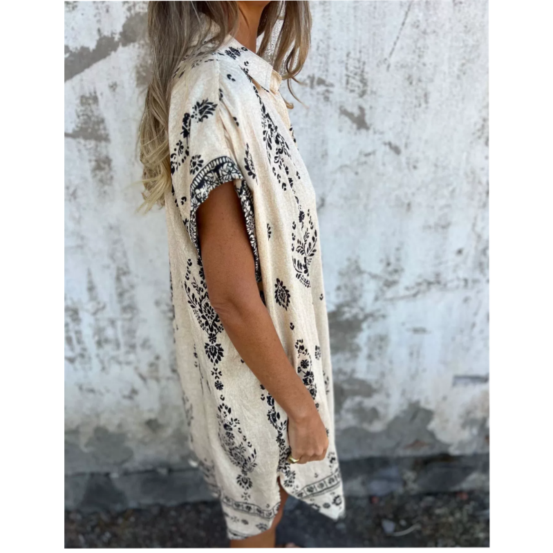 EMMELINE | VESTIDO CON BOLSILLOS ESTAMPADO