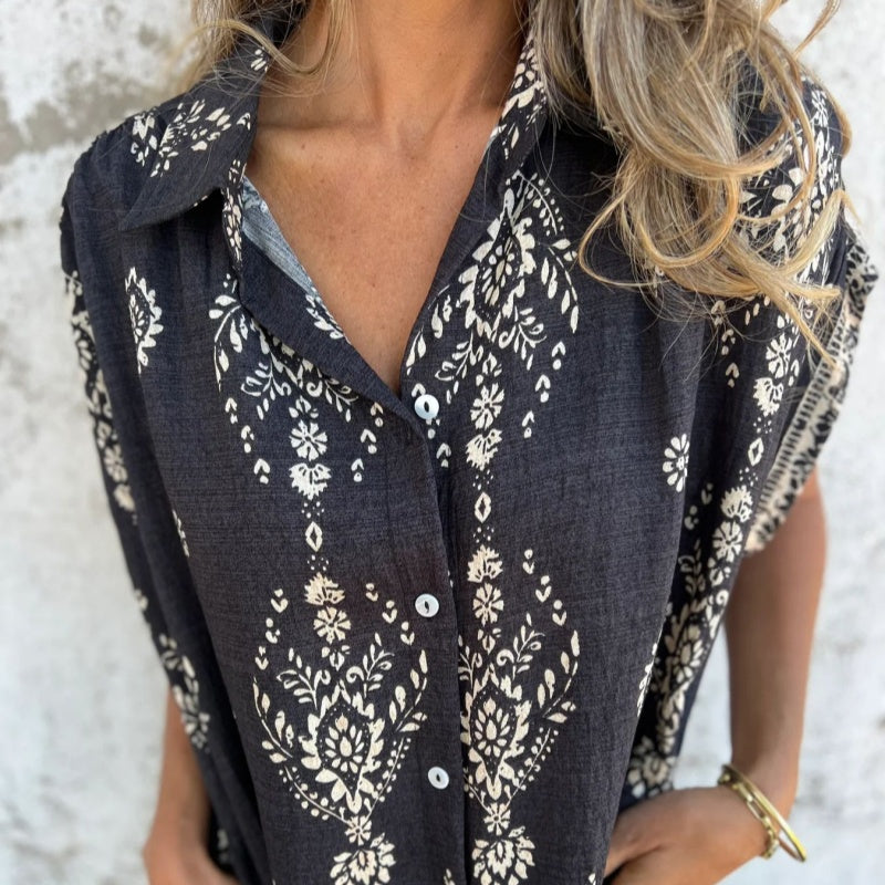 EMMELINE | VESTIDO CON BOLSILLOS ESTAMPADO