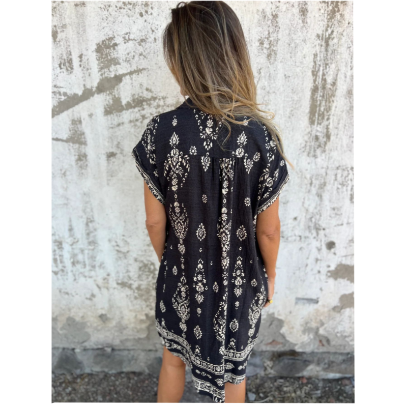 EMMELINE | VESTIDO CON BOLSILLOS ESTAMPADO