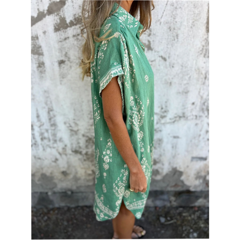 EMMELINE | VESTIDO CON BOLSILLOS ESTAMPADO