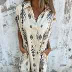 EMMELINE | VESTIDO CON BOLSILLOS ESTAMPADO
